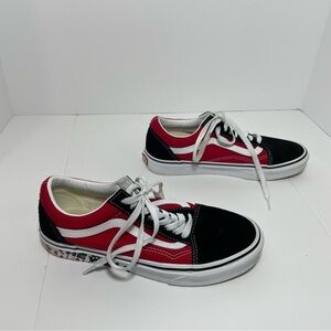 Vans Ward Lo OTW Suede / Canvas Women's Black red Sneakers Size 7 men 8.5 women